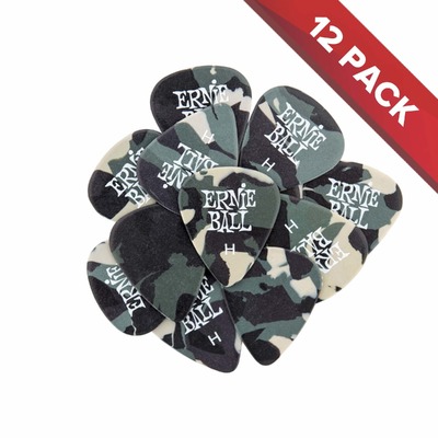 Ernie Ball Heavy Guitar Picks - Camouflage - 12 Pack