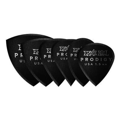Ernie Ball 9342 Black Multipack Prodigy Guitar Picks 1.5mm - 6-Pack