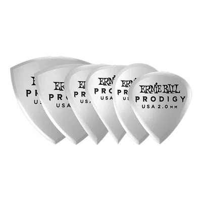 Ernie Ball 9343 White Multipack Prodigy Guitar Picks 2.0mm - 6-Pack