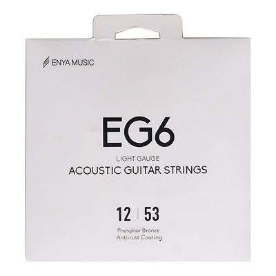 Enya EG6 Phosphor Bronze Coated Acoustic Guitar String Set Light -12-53