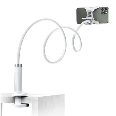 UGREEN 30488 Rotatable Adjustable Gooseneck Desktop Phone Holder - White