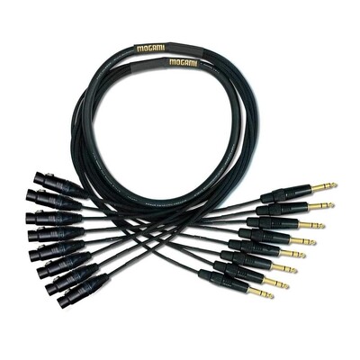 Mogami Gold 8-way TRS to XLR Female Balanced Snake Cable - 10ft