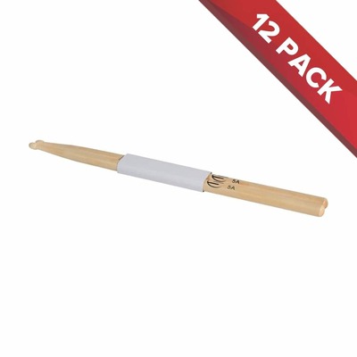 SWAMP 5A Maple Drum Sticks with Wooden Tip - 12 Pack