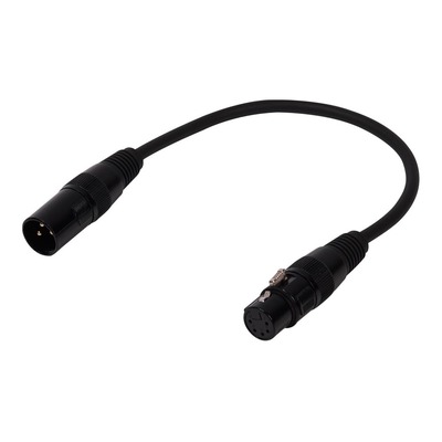 3pin to 5pin DMX Cable | 110ohm - Dual Shielded | 20cm