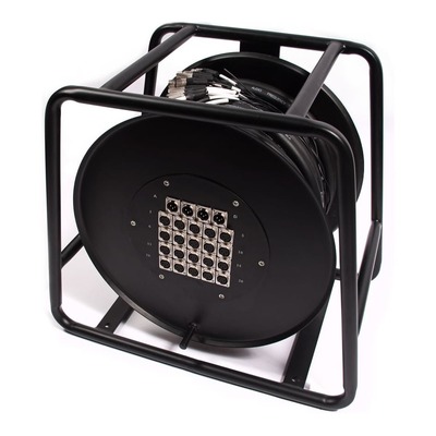 24 Channel Multicore Cable w/ Stage Box on Reel - 30m