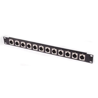 SWAMP Patch Panel - 12ch XLR Male - 1RU 19 inch