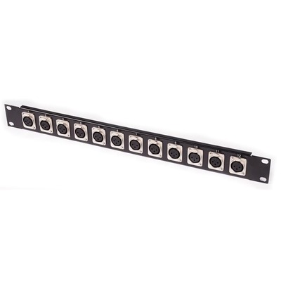 SWAMP Patch Panel - 12ch XLR Female - 1RU 19 inch