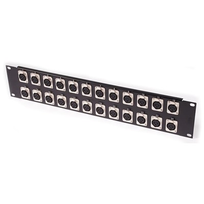 SWAMP Patch Panel - 24ch XLR Female - 2RU 19 inch