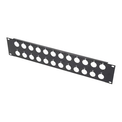 SWAMP 2U Rack Patch Panel - 19 inch - 24 channel