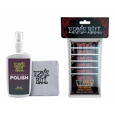 Ernie Ball Guitar Maintenance Pack w/ Polish Cloth and Conditioner