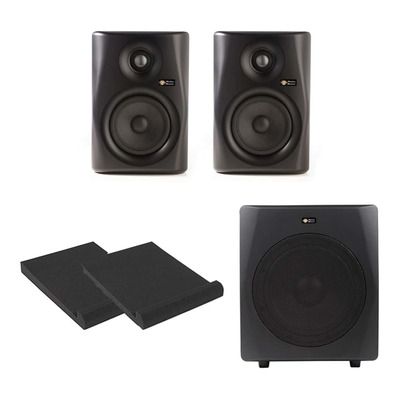 Monkey Banana Gibbon 5" Powered Studio Monitors + Active 10" Subwoofer - Black