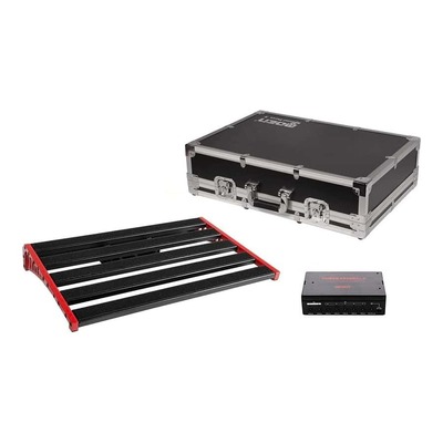 MOEN Guitar Effects Pedal Bridge / Pedal Board with Flight Case and Power Supply
