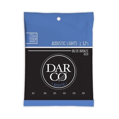 Darco D520 80/20 Bronze Light Acoustic Guitar String Set 12-54