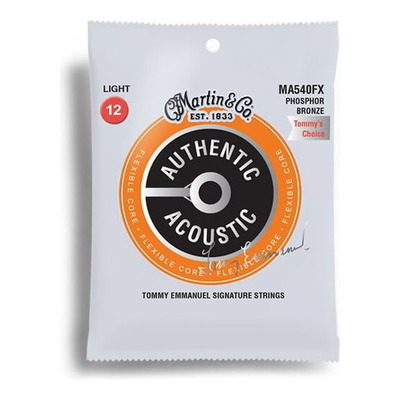 Martin MA-540FX Tommy's Choice Phosphor Bronze Light Guitar String Set - 12-54