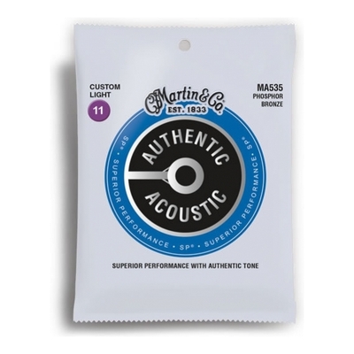 Martin MA535 SP Phosphor Bronze Authentic Acoustic Guitar Strings Light 11-52