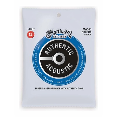 Martin MA540 SP Phosphor Bronze Authentic Acoustic Guitar Strings Light 12-54