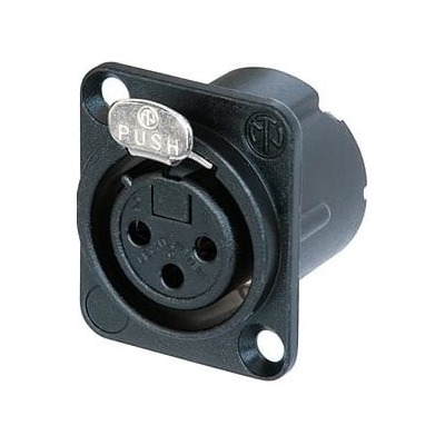 Neutrik NC3FD-LX-BAG Female XLR Panel Mount Connector