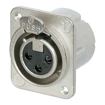 Neutrik NC3FD-LX-M3 Female 3-Pin DLX-Series with M3 Threaded Mounting
