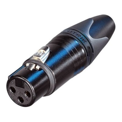 Neutrik NC3FXX-B Black Female XLR Connector - Gold Contacts
