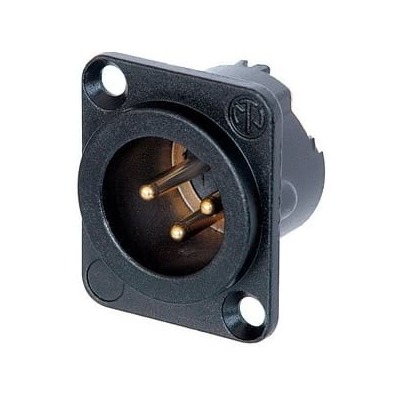 Neutrik NC3MD-LX-B Male XLR Panel Mount Connector