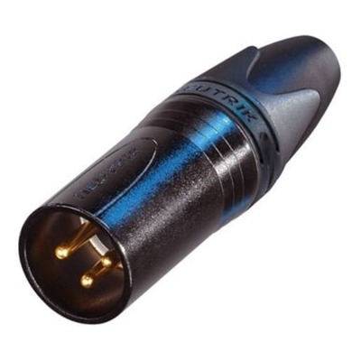 Neutrik NC3MXX-B Black Male XLR Connector - Gold Contacts