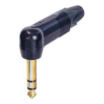 Neutrik NP3RX-B 1/4" TRS Right Angle Connector