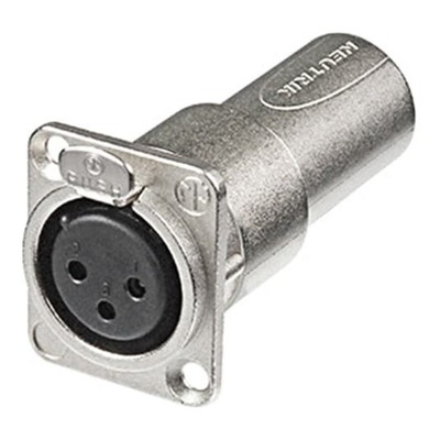 Neutrik NA3FDM XLR Pass-through Panel Mount Connector - Female to Male