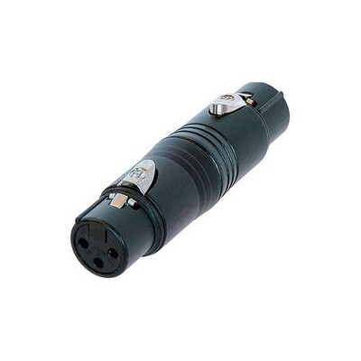 Neutrik NA3FF-B XLR Female to XLR Female Audio Adapter - Black
