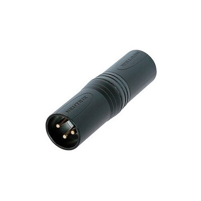 Neutrik NA3MM-B XLR Male to XLR Male Audio Adapter - Black