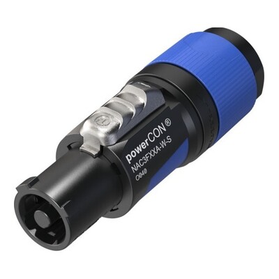 Neutrik NAC3FXXA-W-S powerCON Cable Connector - Power IN - Blue
