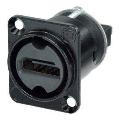 Neutrik NAHDMI-W-B HDMI Feedthrough Panel Mount Connector - Black