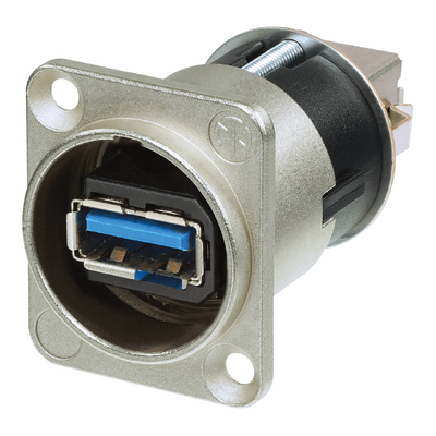 Neutrik NAUSB3 3.0 USB-A to USB-B Feed-Through Panel Mount Connector