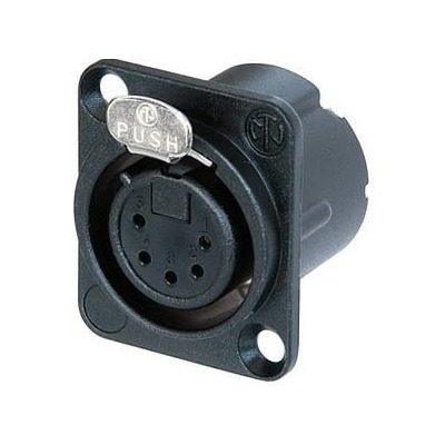 Neutrik NC5FD-LX 5 pin XLR(f) Socket Connector - D-size - Black