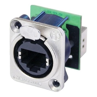 Neutrik NE8FDP etherCON Ethernet Panel Mount | Pass-through RJ45 Cat5e D-Style