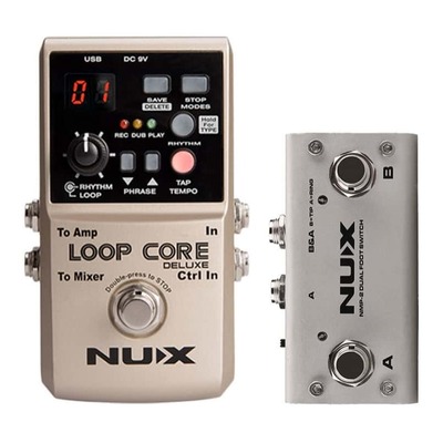 NUX LOOP CORE Deluxe Bundle Looper Pedal and Footswitch