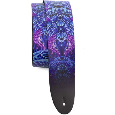 Perris 2.5" Leather "Electric Deep" David Bollt Design Licensed Guitar Strap