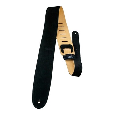 Perri's 2.5" Soft Suede Guitar Strap with Premium Backing - Black