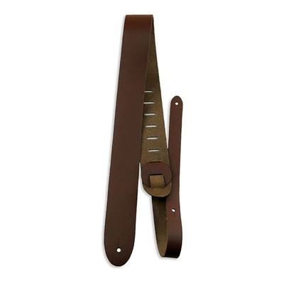 Perri's 2" Leather Guitar Strap with Leather Ends - Dark Brown