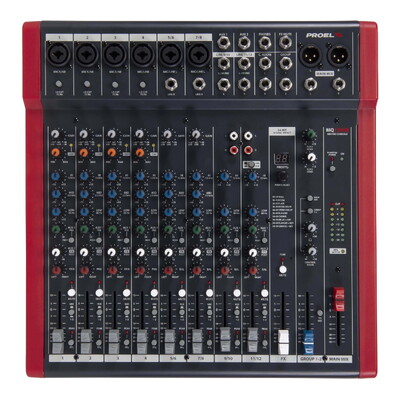 Proel MQ12USB 12-Channel PA Mixer with DFX and USB