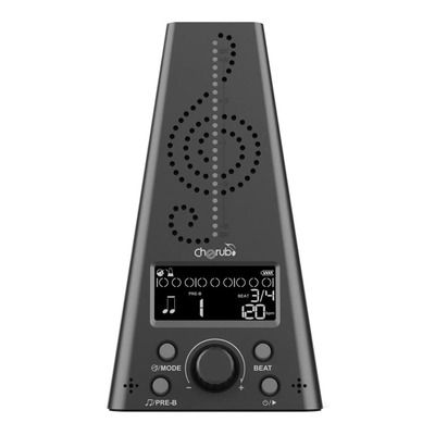 Cherub WMT-230 Rechargeable Digital Metronome and Tuner - Black
