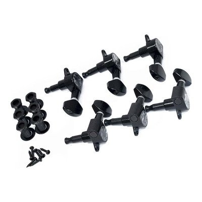 GT Electric Guitar 6-In-line Sealed Machine Heads - Black Finish