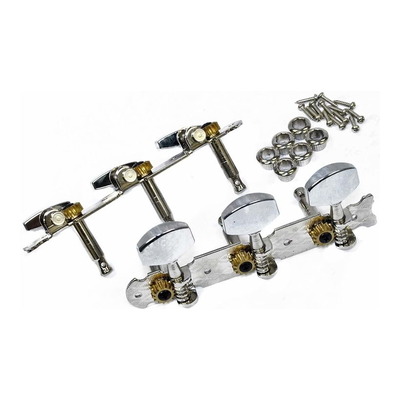GT Acoustic Guitar Open Gear Machine Heads - Nickel Finish
