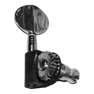 GT Electric Bass Guitar Open Gear Machine Heads Set of 4 - Black/Chrome Finish
