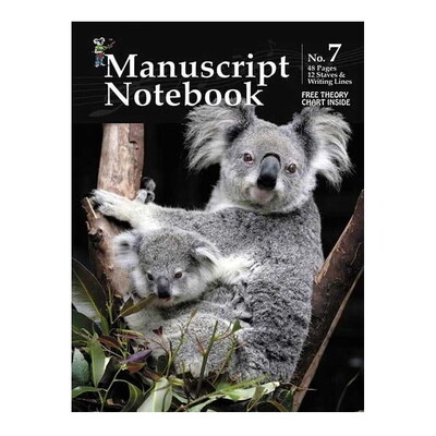 Progressive Manuscript Book 7 Notebook - 48 Pages with 12 Staves
