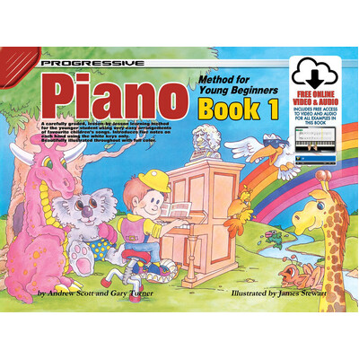 Progressive Piano Book 1 for Young Beginners with free Online Video and  Audio