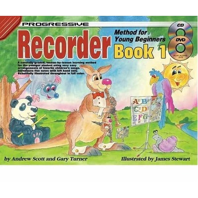 Progressive Recorder Book 1 for Young Beginners Lesson Book with CD & DVD