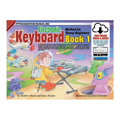 Progressive Keyboard Book 1 for Young Beginners Book with Online Video and Audio
