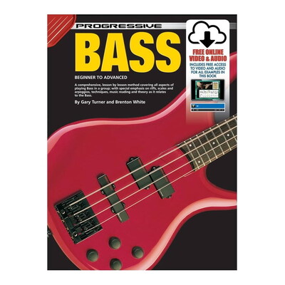 Progressive Bass Guitar Book with Online Video and Audio