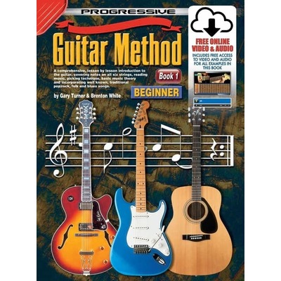 Progressive Guitar Method Book 1 Online Video & Audio - Beginner