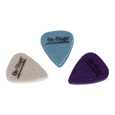 On Stage UPK300 Multi-Colour Felt Ukulele Picks - 3 Pack